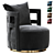 Italian Luxury Armchair: The Braid 6082 T80 3D model small image 1