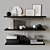 Decorative Bookshelf Set 3D model small image 1