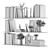 Elegant Shelf Decor Set 3D model small image 5