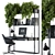 Elegant home office furniture 3D model small image 1