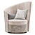 Elegant Beige Armchair: Camille 3D model small image 1