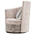 Elegant Beige Armchair: Camille 3D model small image 2