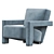 Contemporary Utrecht Armchair: Stylish & Functional 3D model small image 3