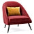 Joe Armchair: Stylish and Comfortable 3D model small image 2