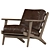 Raylan Genuine Leather Armchair 3D model small image 1