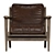 Raylan Genuine Leather Armchair 3D model small image 3