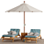 Coastal Retreat 5-Piece Outdoor Lounge Set 3D model small image 2