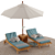 Coastal Retreat 5-Piece Outdoor Lounge Set 3D model small image 3