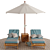 Coastal Retreat 5-Piece Outdoor Lounge Set 3D model small image 4