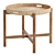 Meranti Wood Round Tray Table 3D model small image 1