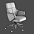 Luxury Leather Lowback Chair 3D model small image 2