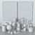 Chrome Decor Set: Art, Clocks, Candleholders, Vases & More! 3D model small image 6