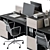 Modern Office Furniture Set 3D model small image 3