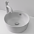 Modern White Countertop Sink 3D model small image 4