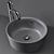 Modern White Countertop Sink 3D model small image 5