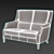 Chic Chelsea Double Sofa 3D model small image 6