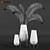 Elegant Feathers Stand Set 3D model small image 5