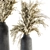 Elegant Pampas: Dry Plants & Black Vase 3D model small image 2