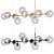 Elegant Brass Glass Chandelier 3D model small image 1