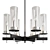 Modern Tuxedo Chandelier 3D model small image 1