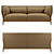 Secluded Calm: Monica Förster Sofa 3D model small image 1