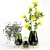 Sunflower & Eucalyptus Indoor Bouquet 3D model small image 1
