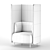 Elegant Buddy Hub Armchair 3D model small image 3