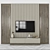 Modern TV Wall Unit with 55" Display 3D model small image 1