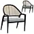 Sleek Armrest Horizon Chair 3D model small image 1