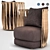 Modern Fabric Sofa Set 3D model small image 6