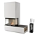 Nordpeis Fireplace with Honoree Accessories 3D model small image 1