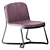 Sleek Path Armchair 3D model small image 1