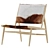 Rustic Teak Armchair in Goatskin 3D model small image 3