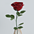 Elegant Red Rose Decor Set 3D model small image 8