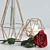 Elegant Red Rose Decor Set 3D model small image 15