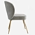 West Elm Greer Upholstered Chair: Chic Comfort for Your Dining Space 3D model small image 2