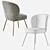 West Elm Greer Upholstered Chair: Chic Comfort for Your Dining Space 3D model small image 5