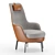 Elevated Comfort: Flexform Guscioalto Lounge Chairs 3D model small image 2