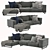 Grandmare Flexform Sofa+ Table 3D model small image 2