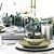 Elegant Dining Table Set 3D model small image 3