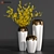 Elegant Flower Pot Bouquet 3D model small image 6