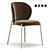 Elegant Elisa Wingback Chair 3D model small image 1