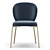 Elegant Elisa Wingback Chair 3D model small image 3