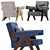 Mid-Century Teak Capitol Armchair 3D model small image 3