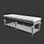 Cozy Gray Cushioned Bed Bench 3D model small image 2