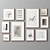 Versatile 10-Piece Picture Frame Set 3D model small image 4