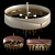 Elegant Leather Gold Chandelier 3D model small image 6