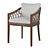 Elegant RH Greystone Dining Armchair 3D model small image 6