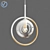 Elegant Sphere Chandelier 3D model small image 4