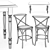 Elegant Bar Table and Stool Set 3D model small image 5